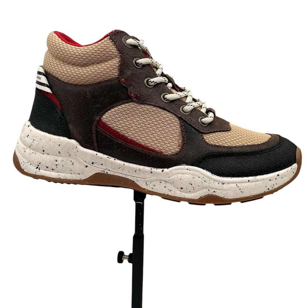 Taos Womens Advance Comfort Ankle Trek Hiking Sneakers Size 8 Brown/Red/Tan